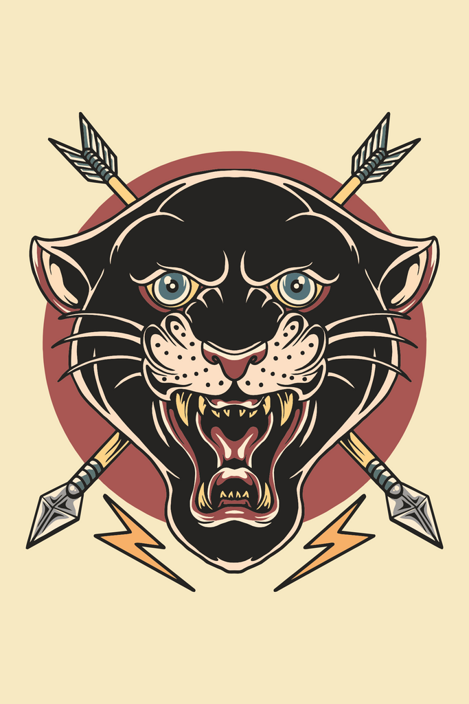 Arrow Panther T-Shirt Design