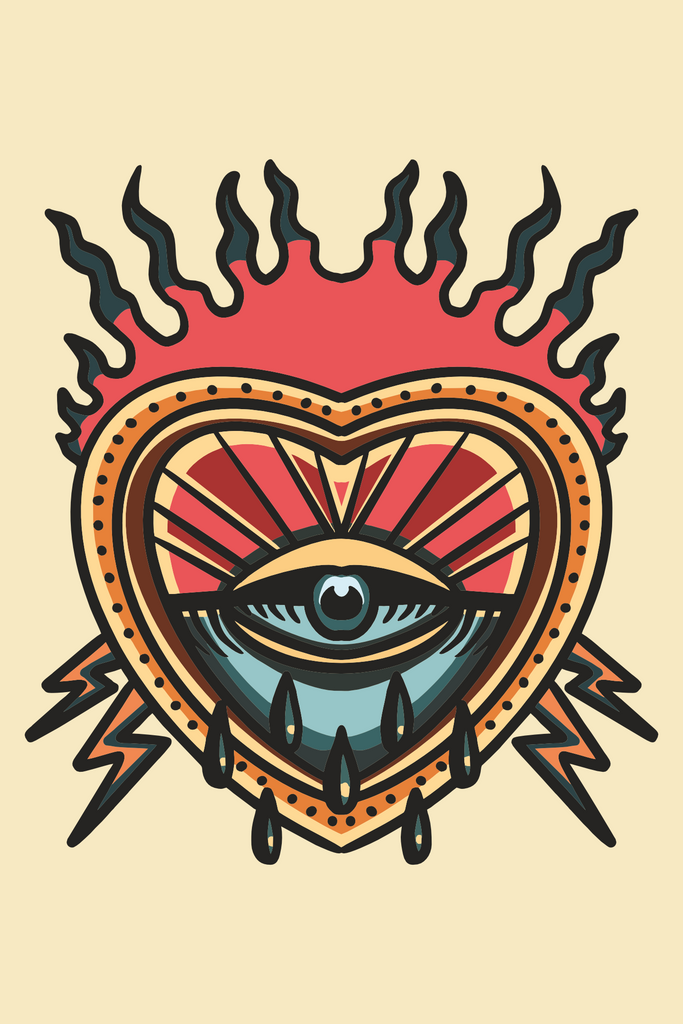 Crying Heart T-Shirt Design