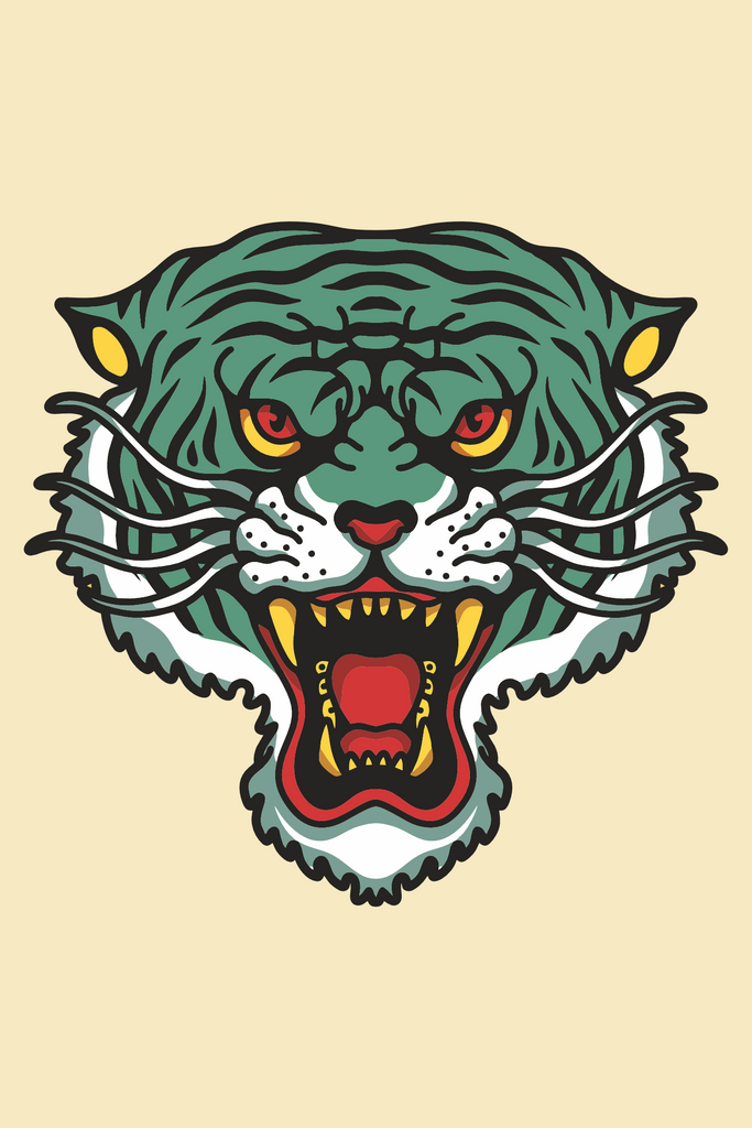Green Tiger T-Shirt Design