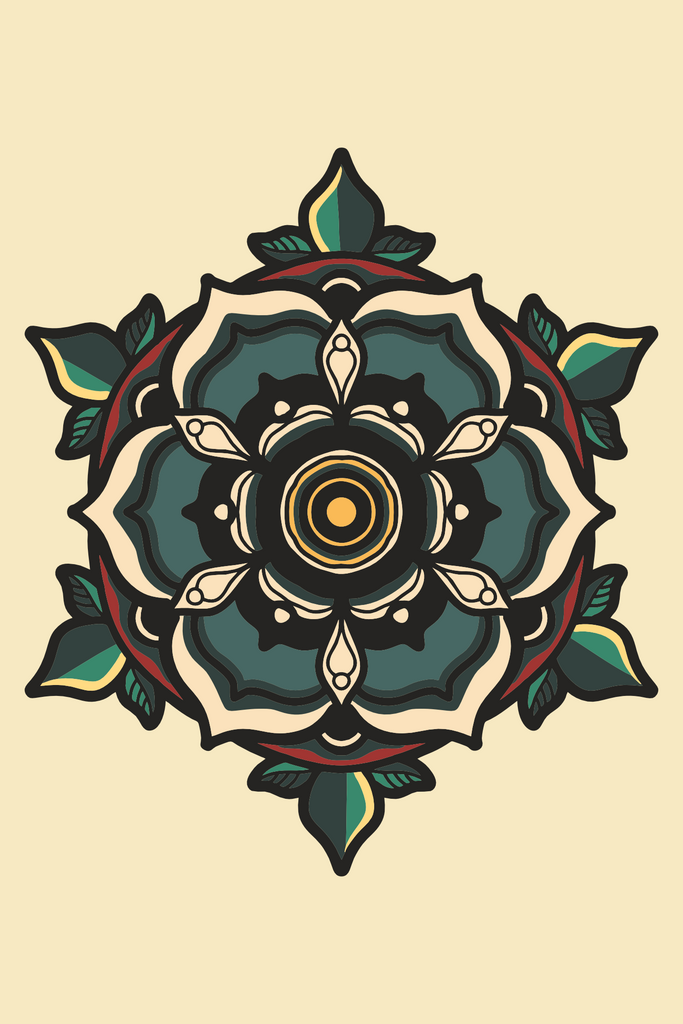 Mandala Flower T-Shirt Design