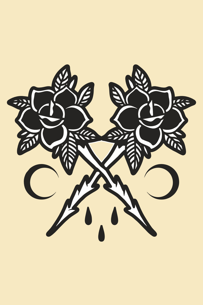 Night Rose Black T-Shirt Design