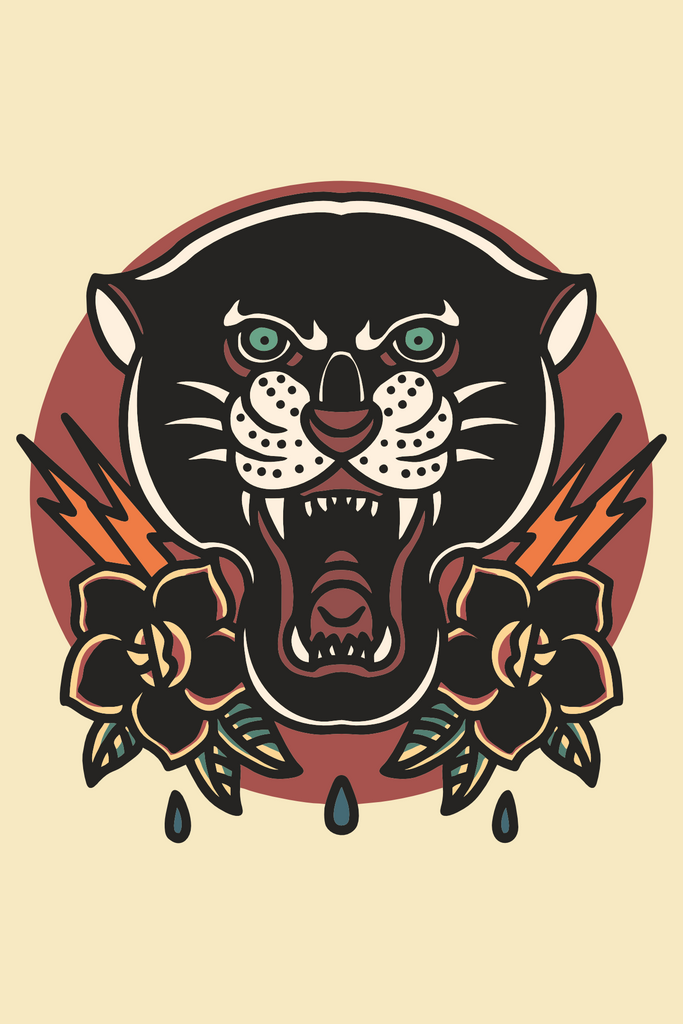 Panther Rose T-Shirt Design