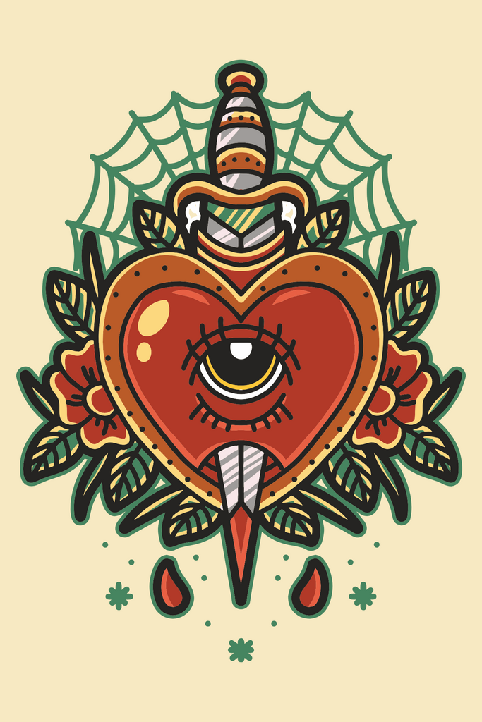 Pierced Heart T-Shirt Design