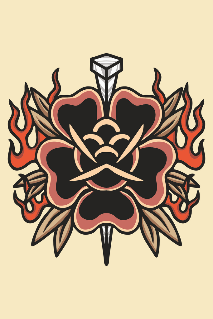 Pierced Rose T-Shirt Design