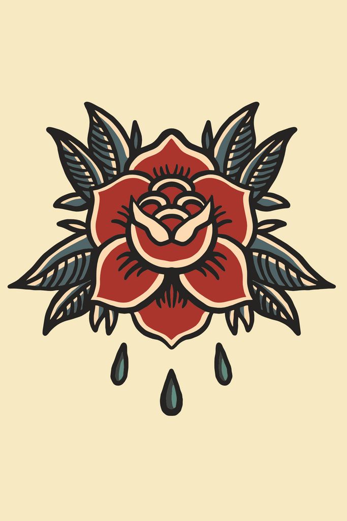 Rose Emblem T-Shirt Design