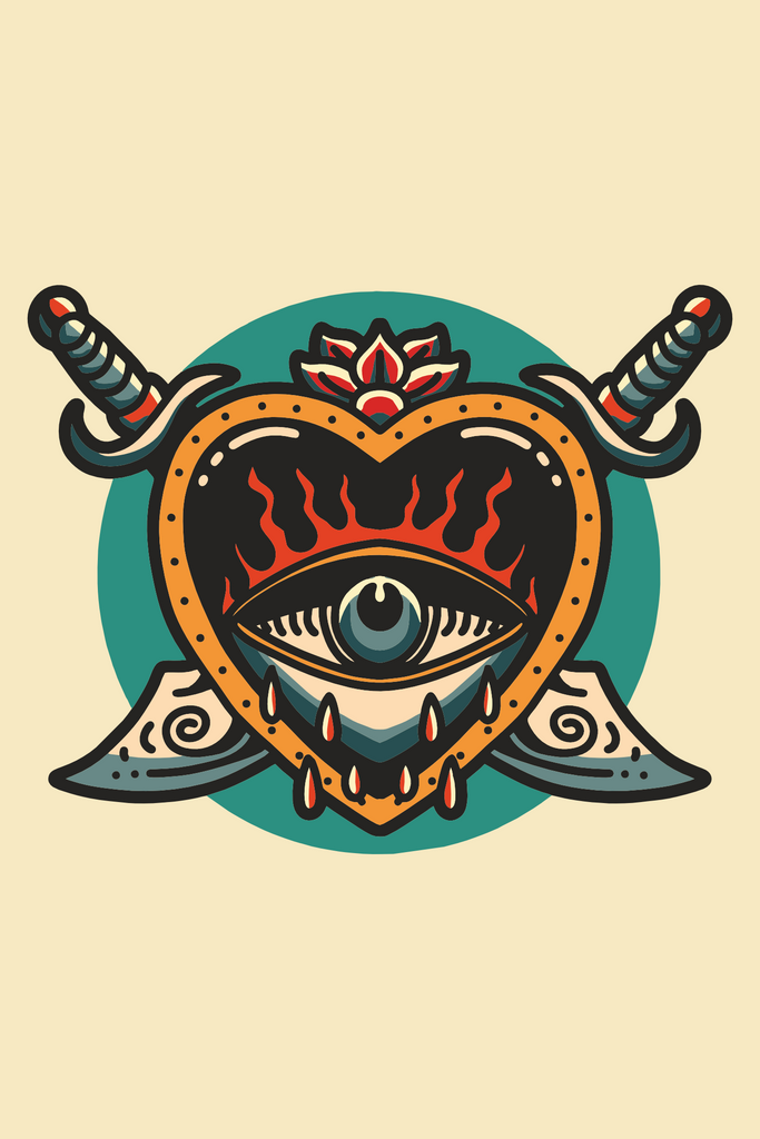 Sabre Heart T-Shirt Design