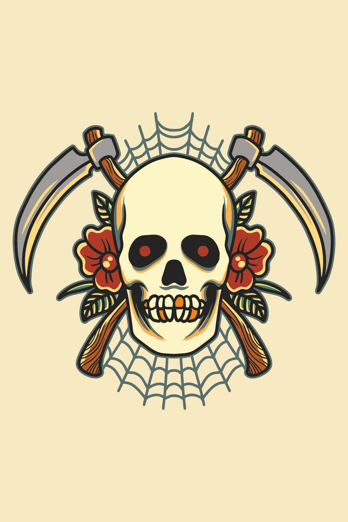 Skull Farmer T-Shirt Design