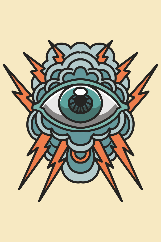 Thunder Eye T-Shirt Design