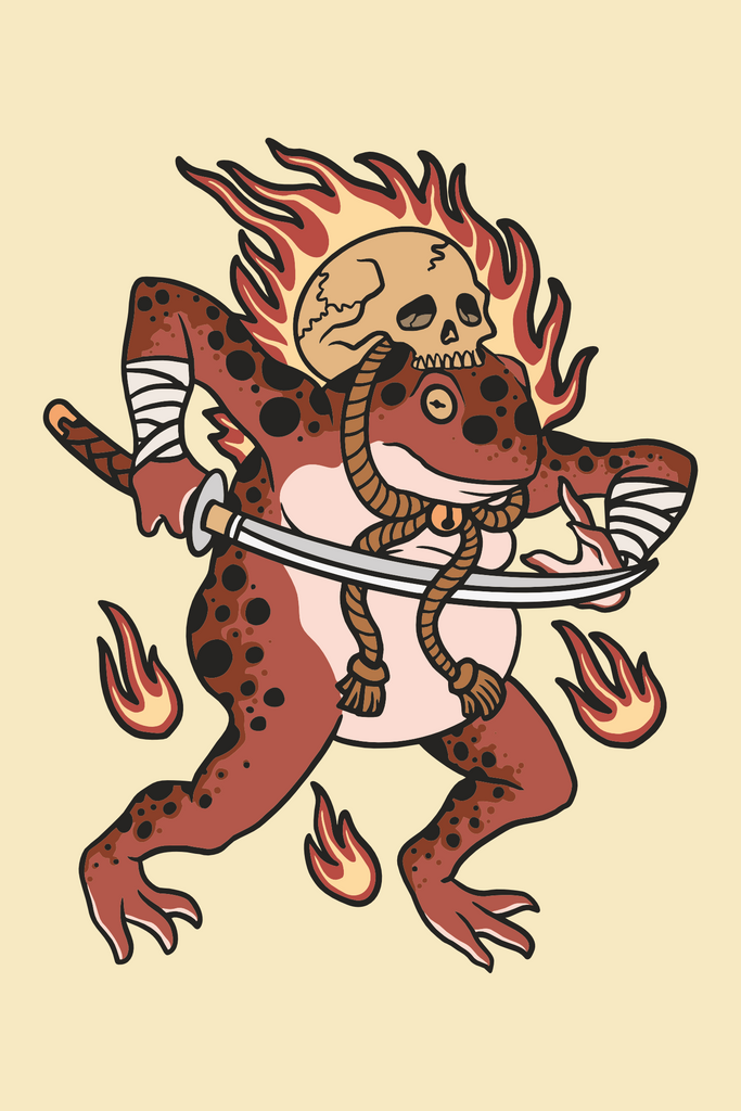 Toad Samurai T-Shirt Design